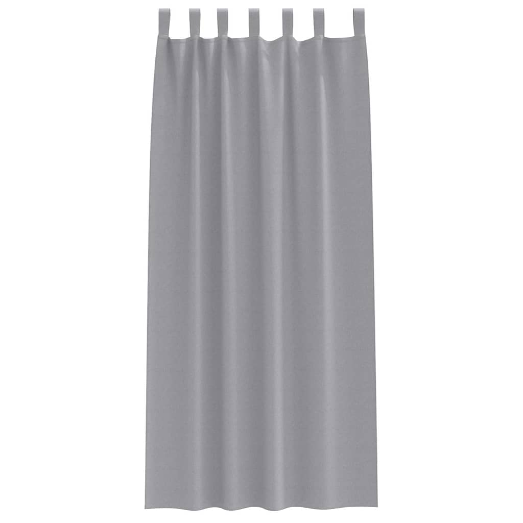 Verdunkelungs-Vorhänge mit Ringen 2 pcs Hellgrau 225 x 140 cm