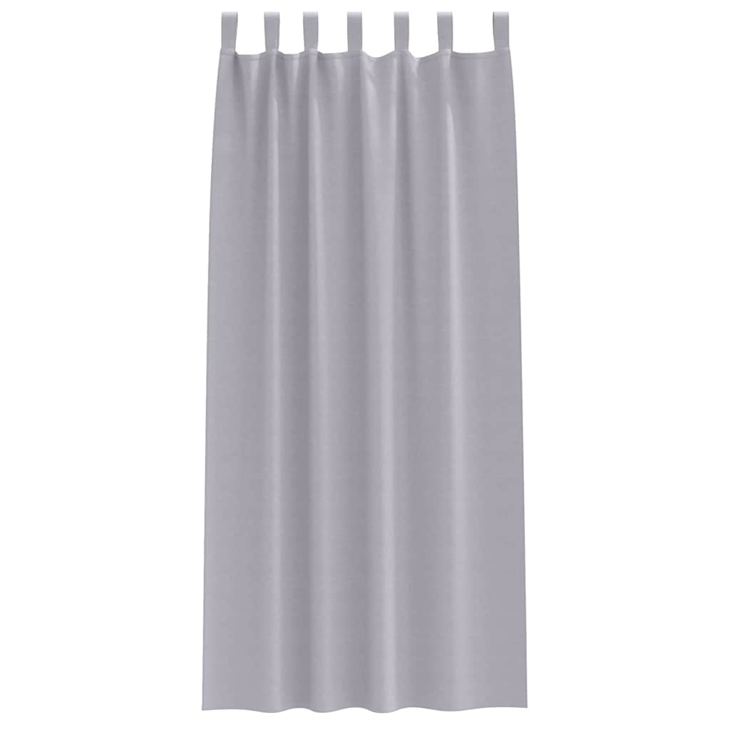 Verdunkelungs-Vorhänge mit Ringen 2 pcs Metallic Grau