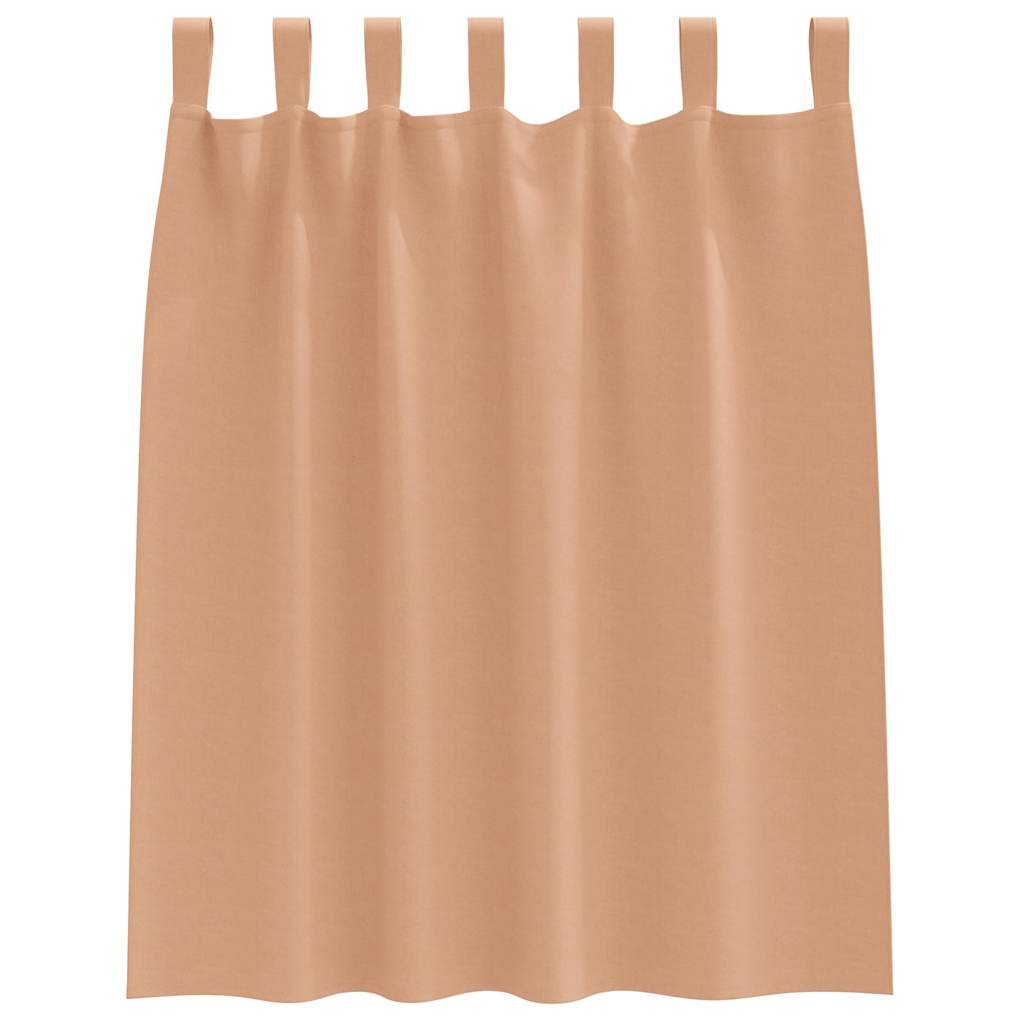 Verdunkelungs-Vorhänge mit Ringen 2 pcs Hellbraun 140 x 140 cm