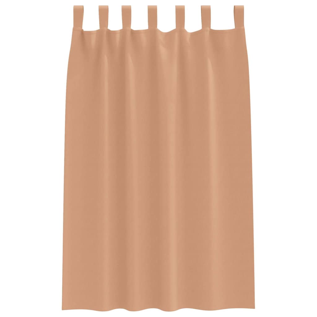 Verdunkelungs-Vorhänge mit Ringen 2 pcs Hellbraun 175 x 140 cm