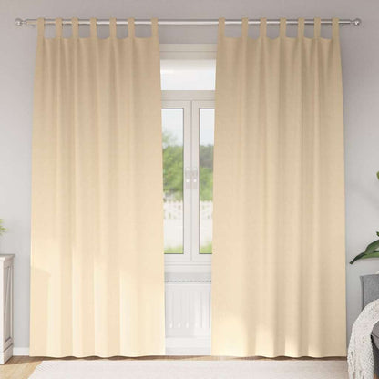 Verdunkelungs-Vorhänge mit Ringen 2 stk. Creme 225 x 140 cm