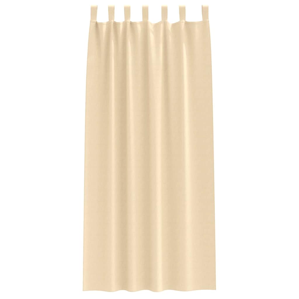 Verdunkelungs-Vorhänge mit Ringen 2 pcs Creme 225 x 140 cm