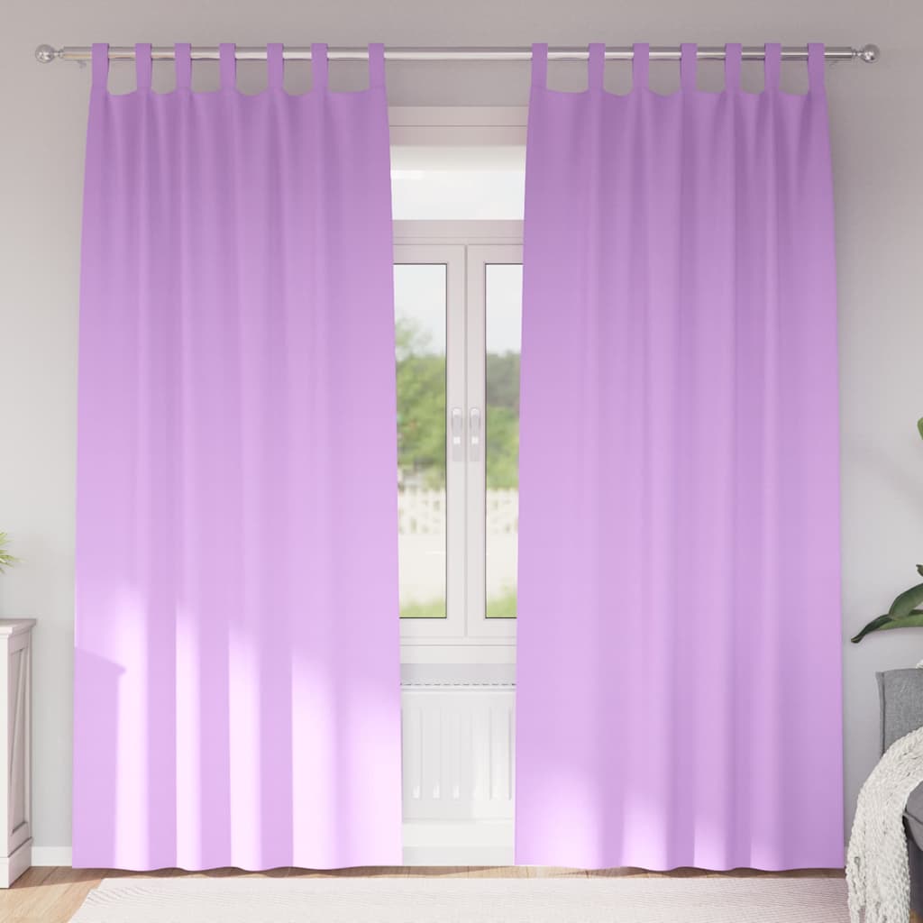 Verdunkelungs-Vorhänge mit Ringen 2 pcs Lila 245 x 140 cm