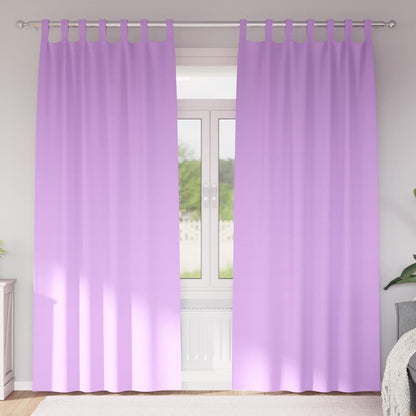 Verdunkelungs-Vorhänge mit Ringen 2 stk. Lila 245 x 140 cm