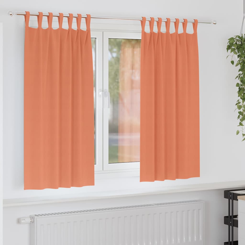 Verdunkelungs-Vorhänge mit Ringen 2 pcs Terrakotta 175 x 140 cm