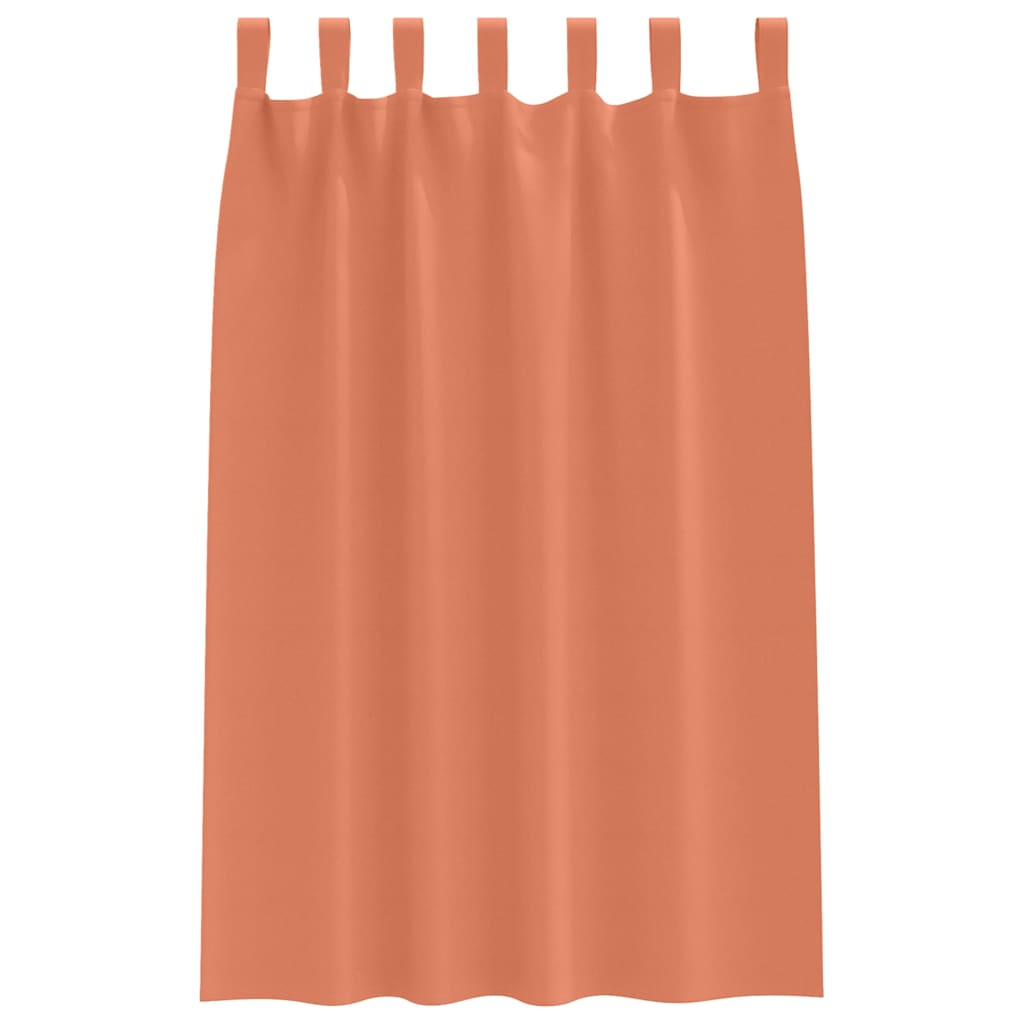Verdunkelungs-Vorhänge mit Ringen 2 pcs Terrakotta 175 x 140 cm