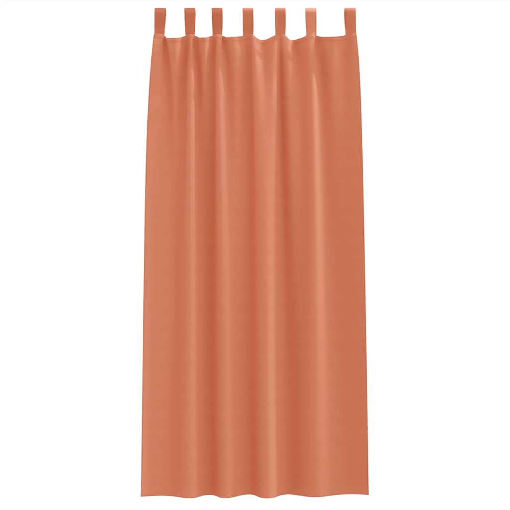 Verdunkelungs-Vorhänge mit Ringen 2 pcs Terrakotta 225 x 140 cm