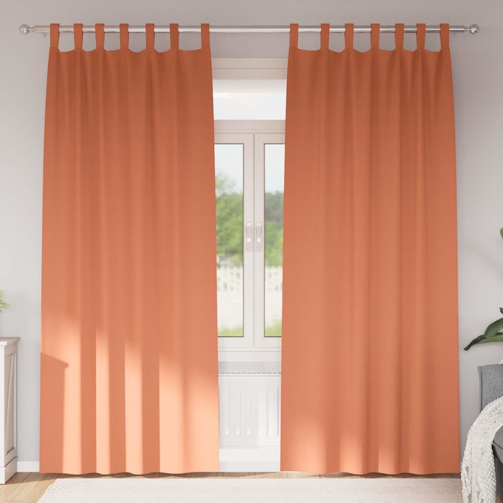 Verdunkelungs-Vorhänge mit Ringen 2 pcs Terrakotta 245 x 140 cm