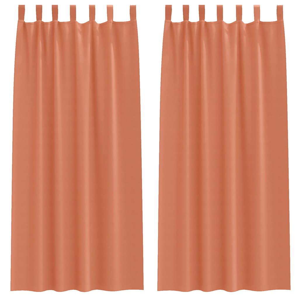 Verdunkelungs-Vorhänge mit Ringen 2 pcs Terrakotta 260 x 140 cm
