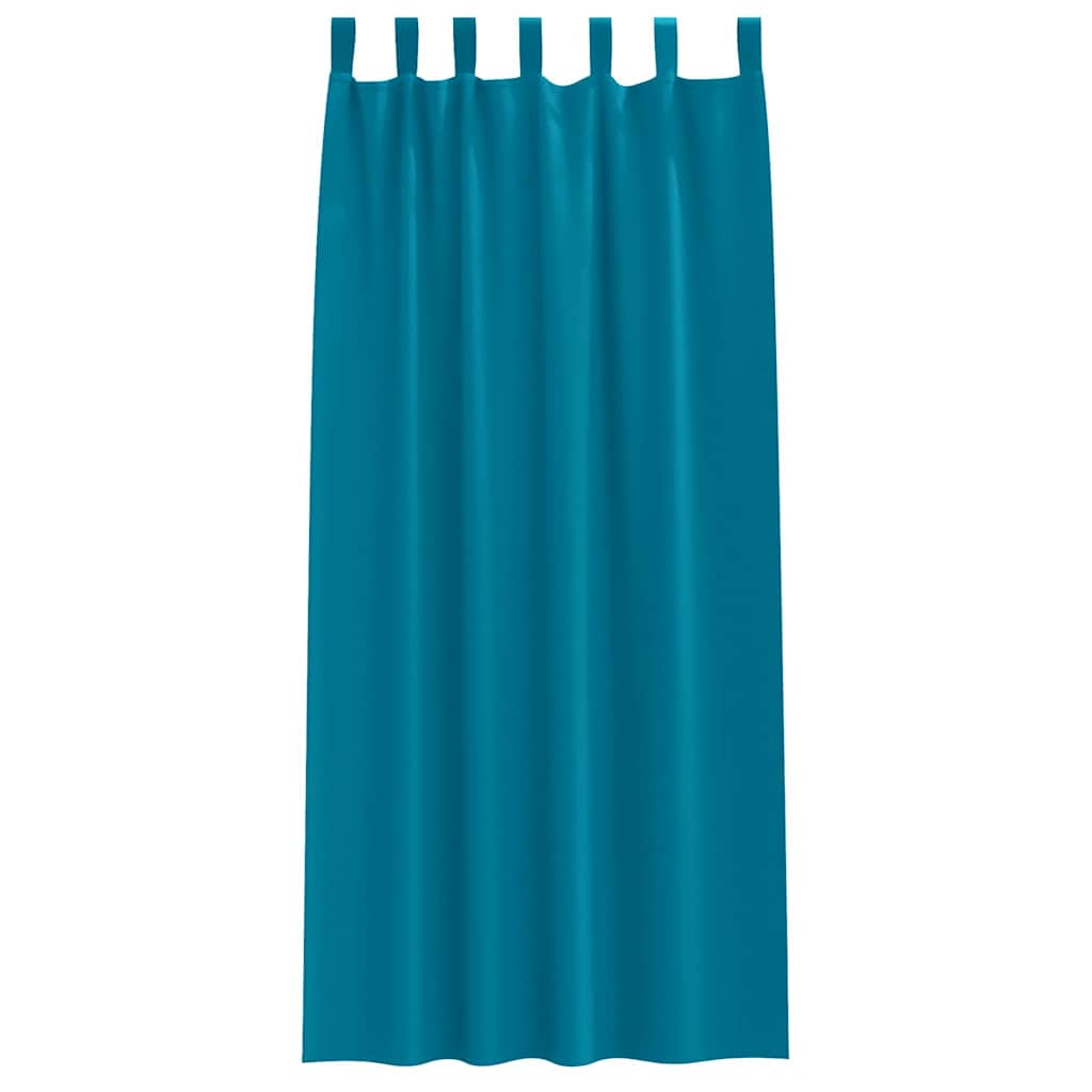 Verdunkelungs-Vorhänge mit Ringen 2 pcs Türkis 225 x 140 cm