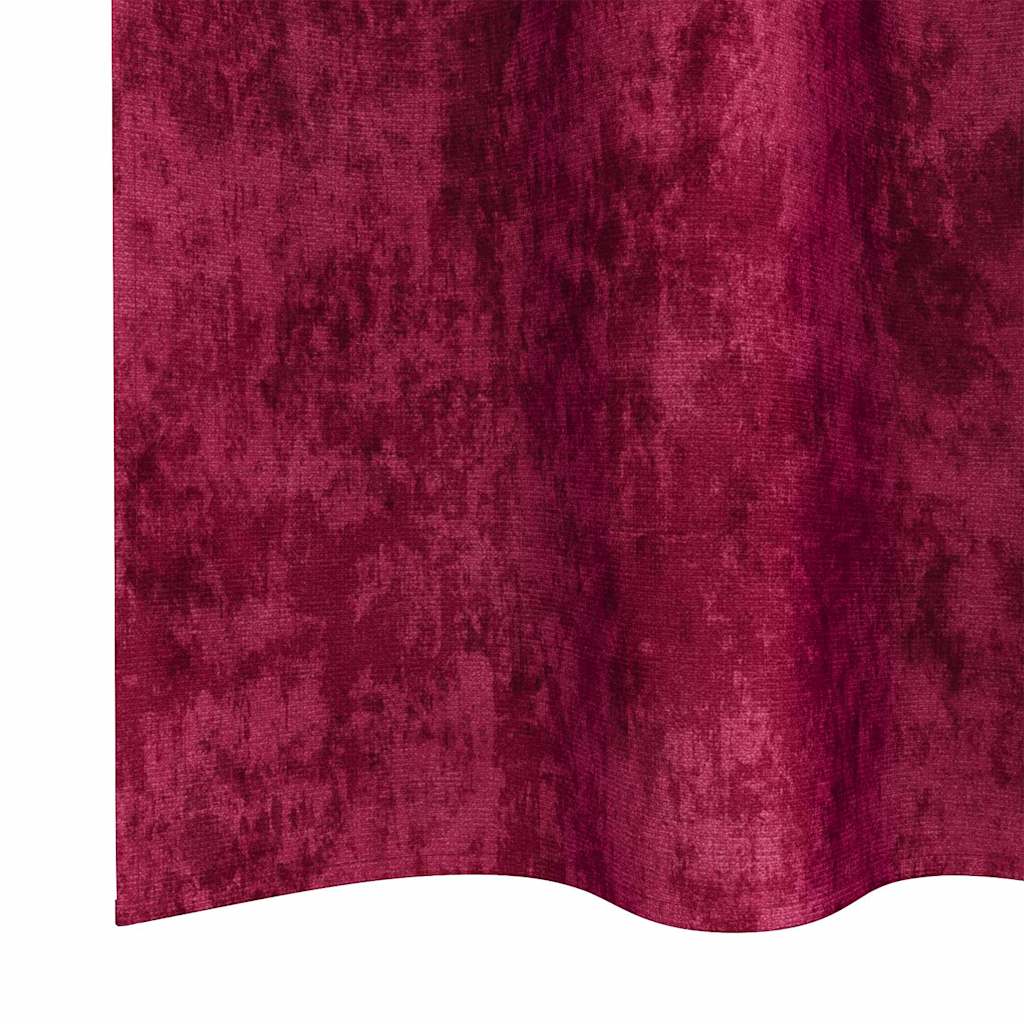 Samtvorhänge 2 stk. Weinrot 260 x 140 cm Samt