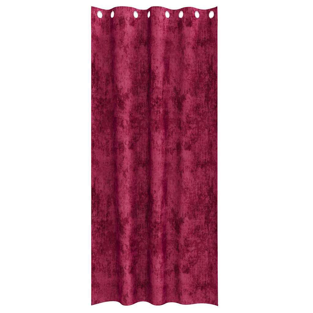 Samtvorhänge 2 stk. Weinrot 260 x 140 cm Samt