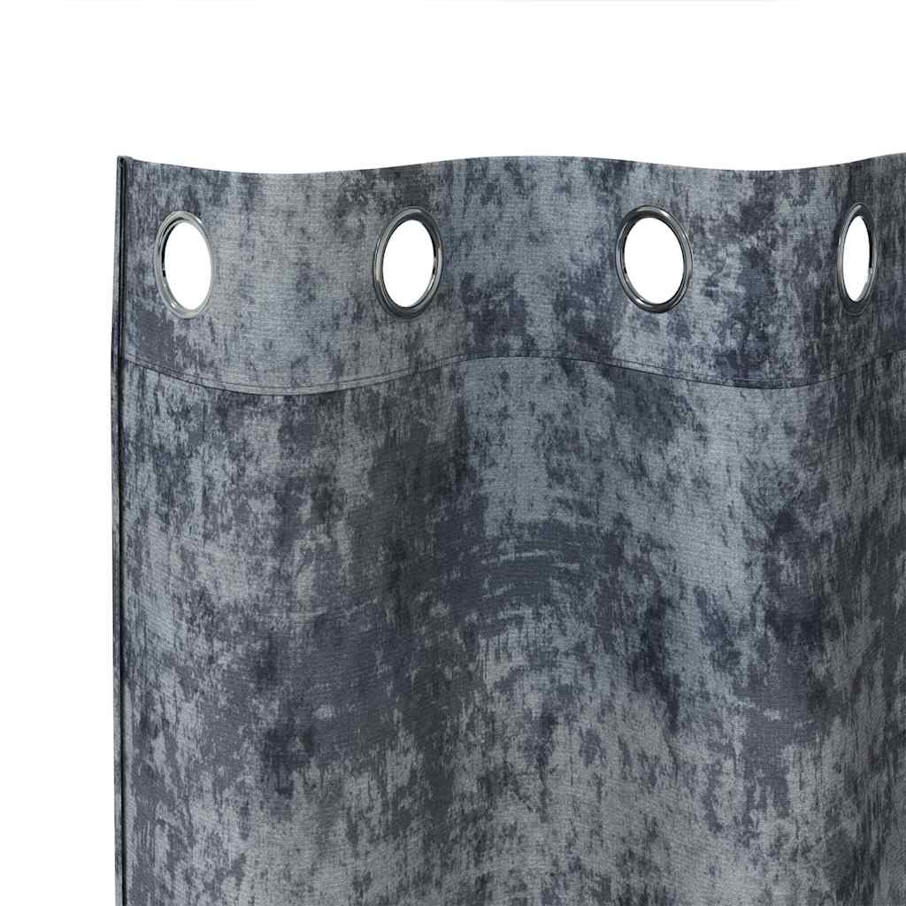 Samtvorhänge 2 stk. Silber Grau 225 x 140 cm Samt
