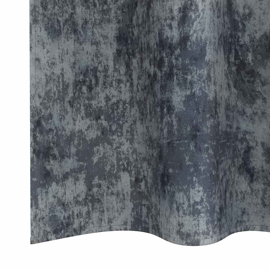 Samtvorhänge 2 stk. Silber Grau 245 x 140 cm Samt