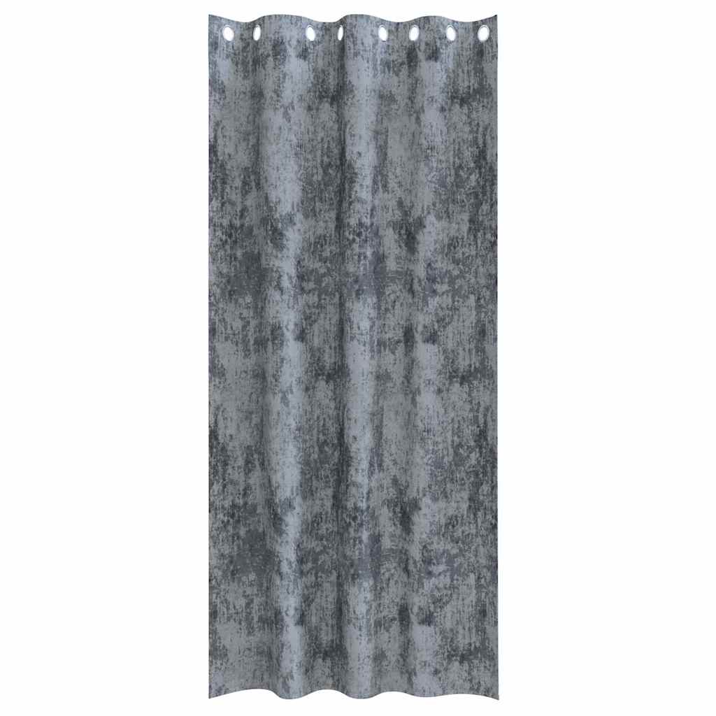 Samtvorhänge 2 stk. Silber Grau 245 x 140 cm Samt