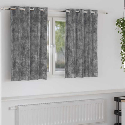 Samtvorhänge 2 stk. Grau 140 x 140 cm Samt