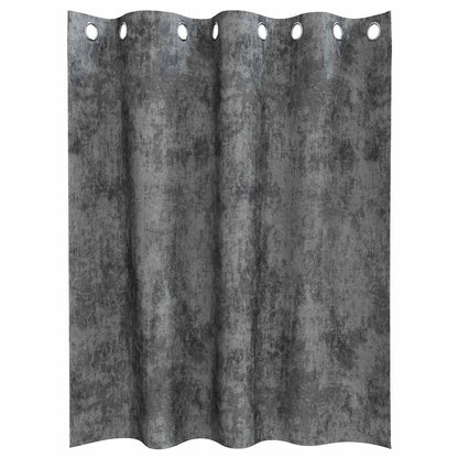 Samtvorhänge 2 stk. Grau 140 x 140 cm Samt