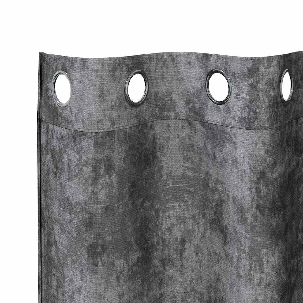Samtvorhänge 2 stk. Grau 175 x 140 cm Samt