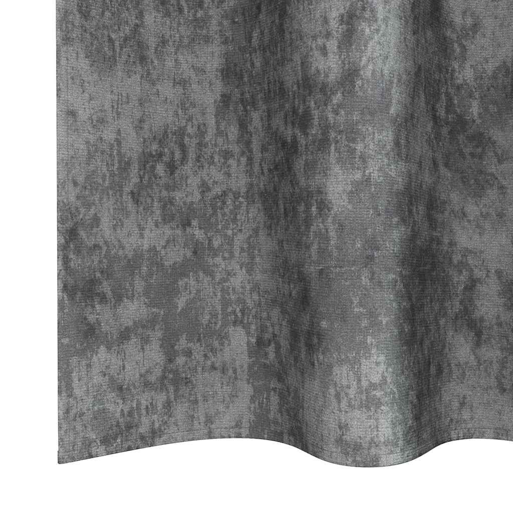 Samtvorhänge 2 stk. Grau 175 x 140 cm Samt