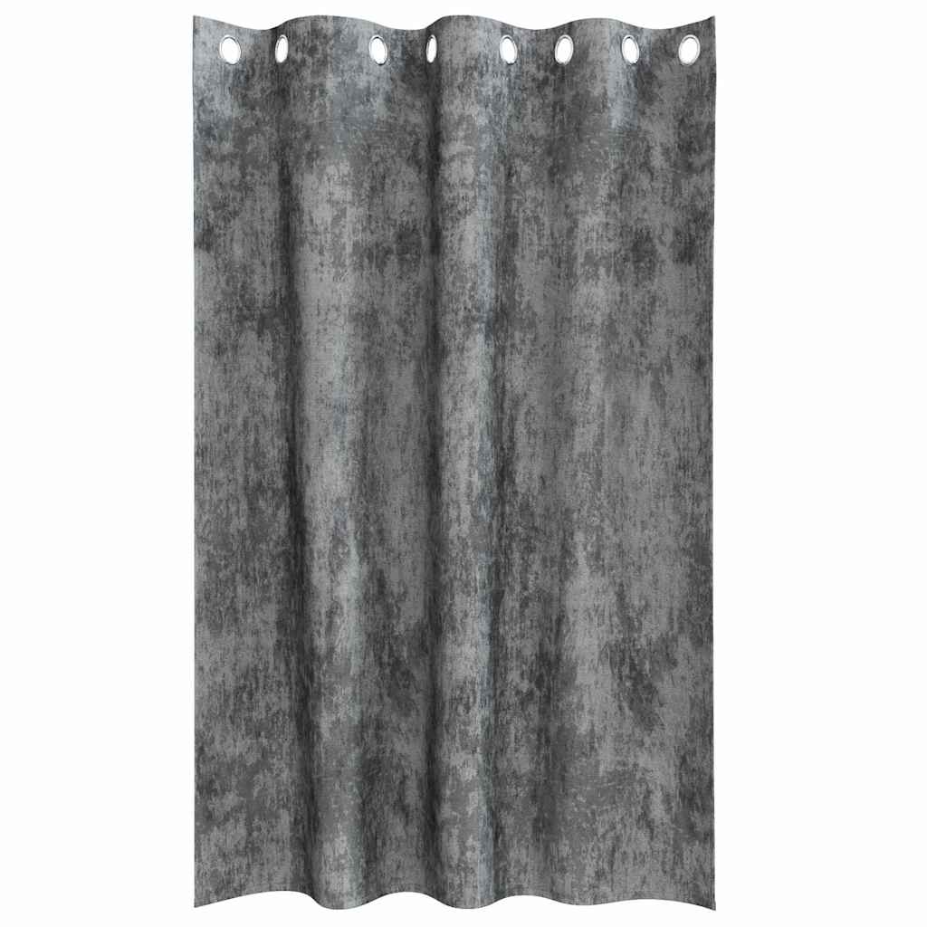 Samtvorhänge 2 stk. Grau 175 x 140 cm Samt