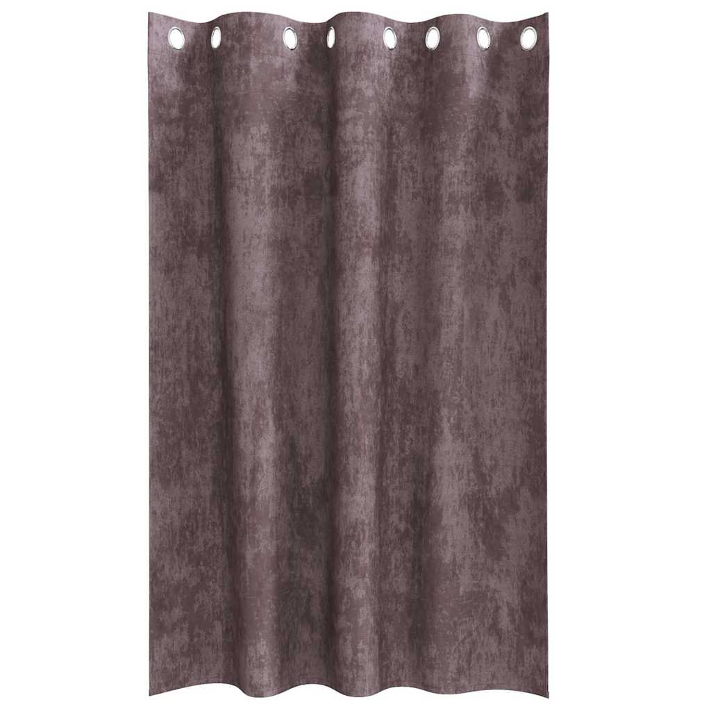Samtvorhänge mit Vorhängen 2 pcs Braun 175 x 140 cm Samt