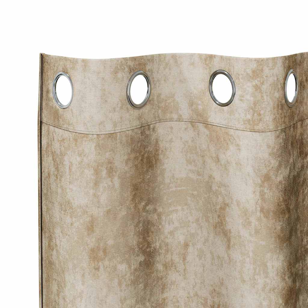 Samtvorhänge 2 stk. Creme 245 x 140 cm Samt