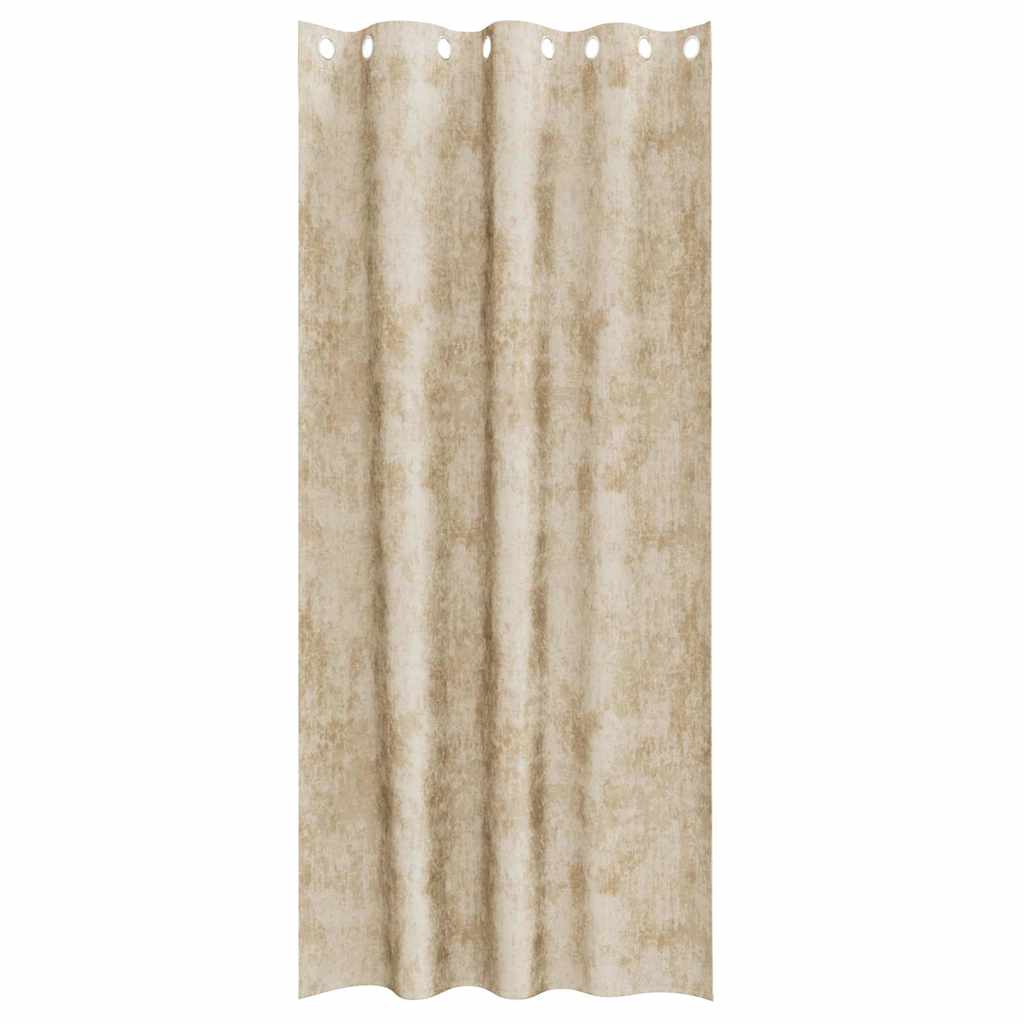 Samtvorhänge 2 stk. Creme 260 x 140 cm Samt