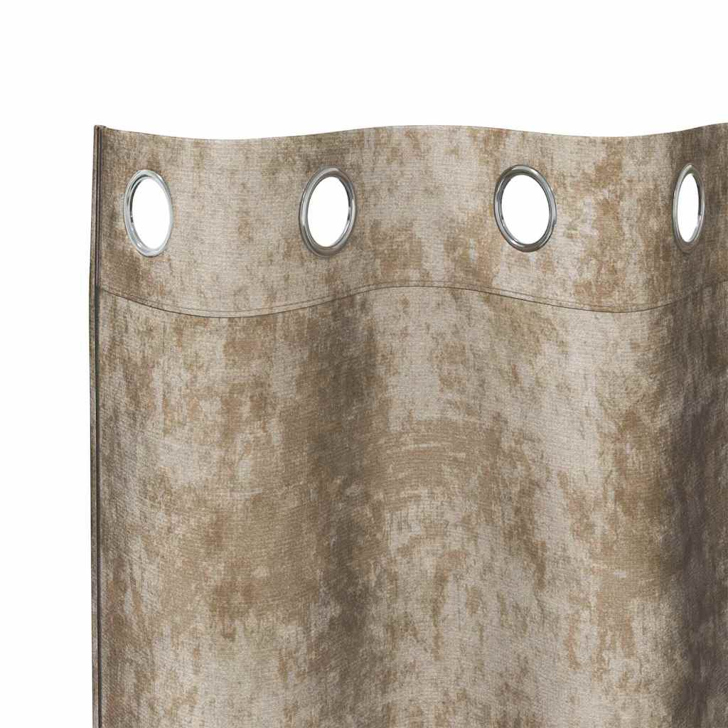 Samtvorhänge 2 stk. Champagner 140 x 140 cm Samt