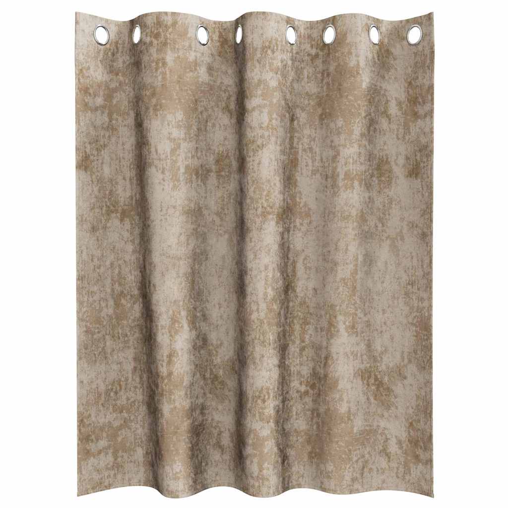 Samtvorhänge 2 stk. Champagner 140 x 140 cm Samt