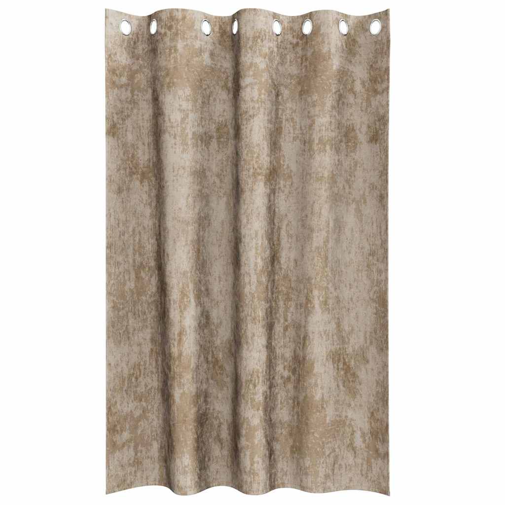 Samtvorhänge 2 stk. Champagner 175 x 140 cm Samt