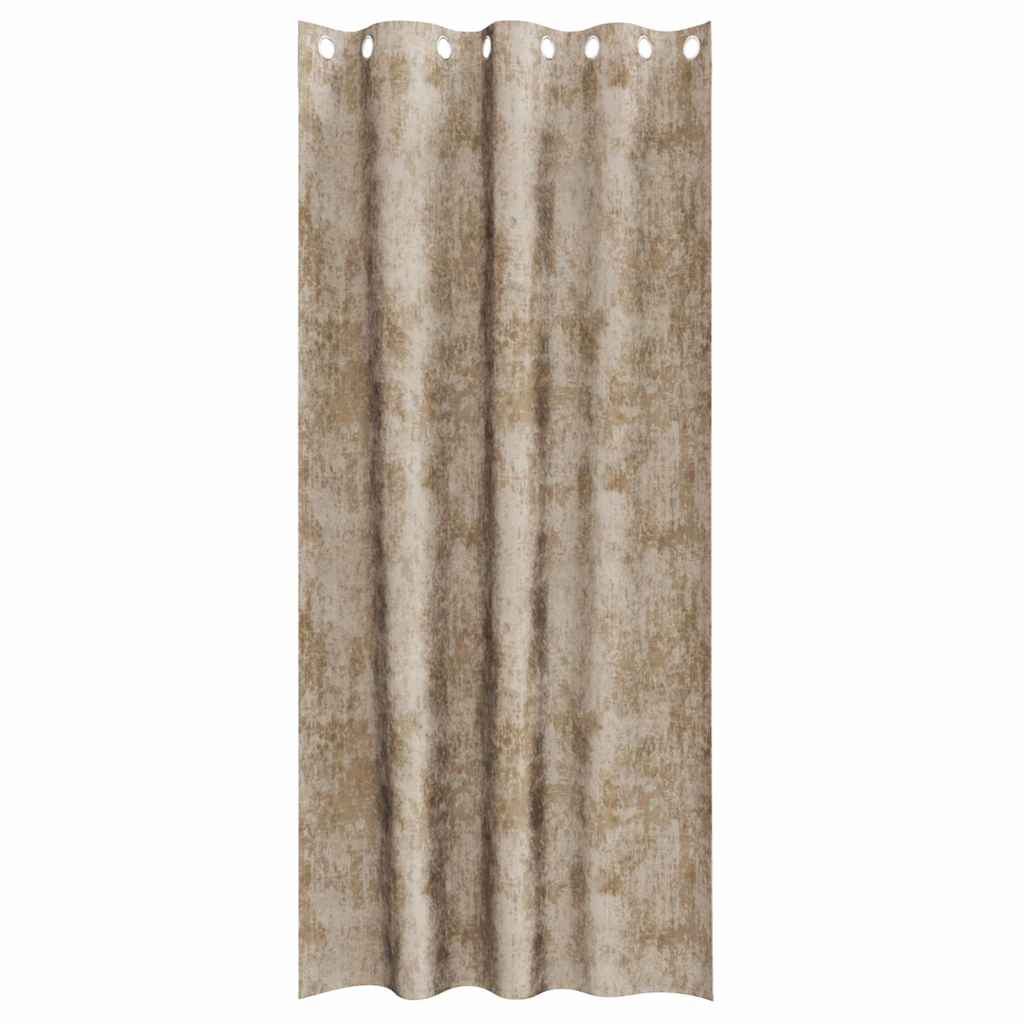 Samtvorhänge 2 stk. Champagner 260 x 140 cm Samt