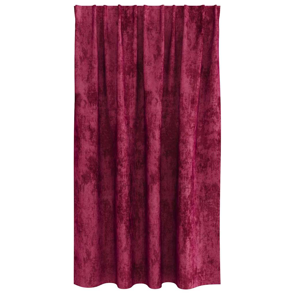 Samtvorhänge 2 stk. Weinrot 140 x 140 cm Samt