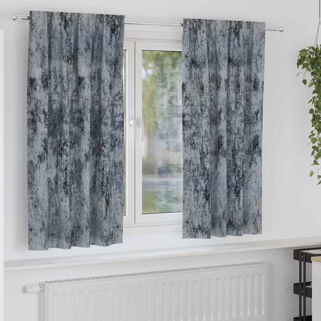 Samtvorhänge 2 stk. Silber Grau 175 x 140 cm Samt