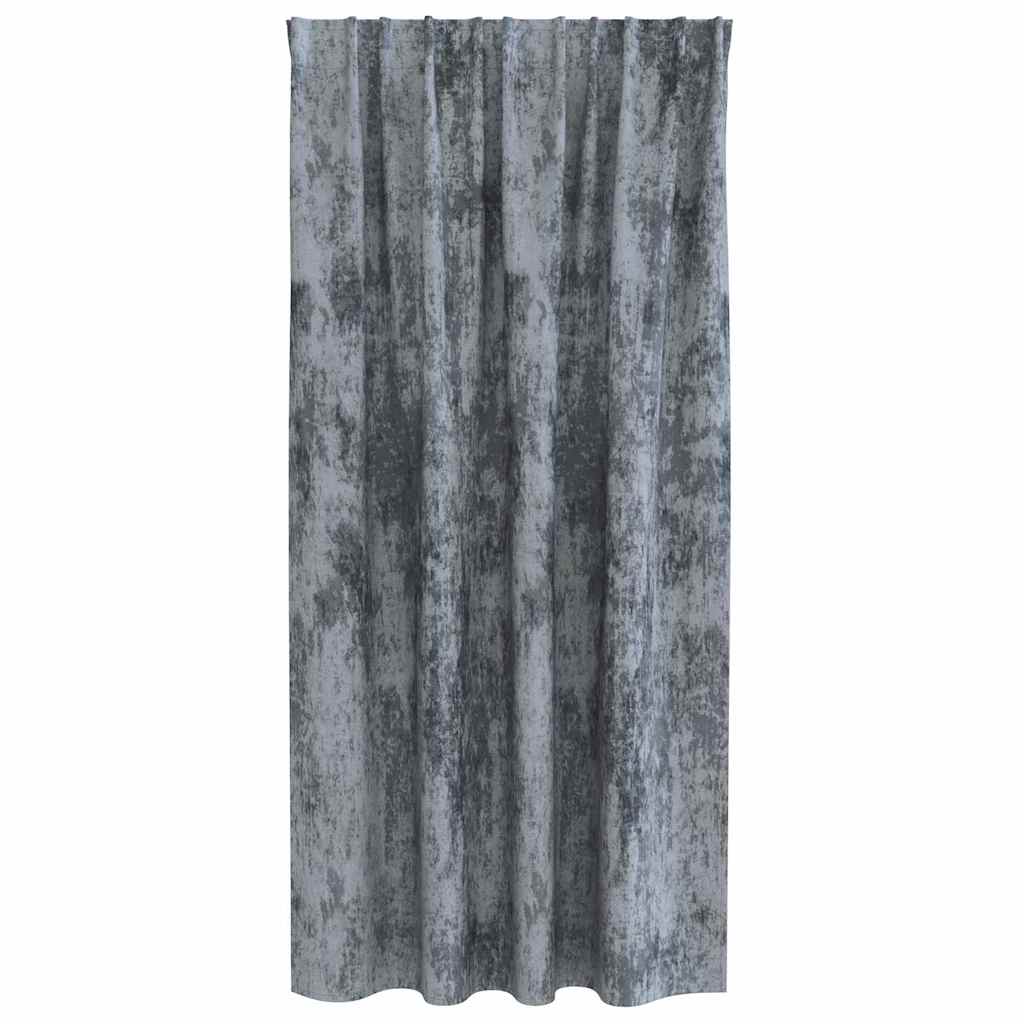 Samtvorhänge 2 stk. Silber Grau 175 x 140 cm Samt