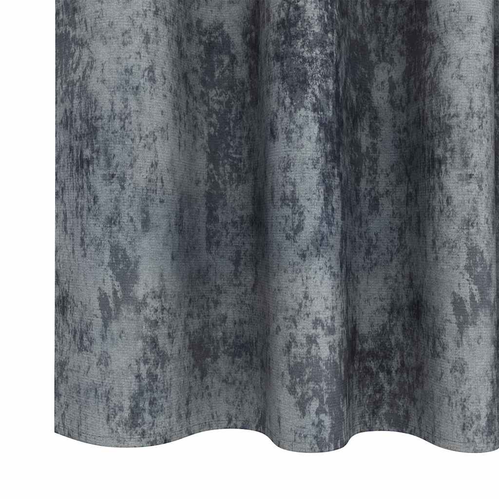 Samtvorhänge 2 stk. Silber Grau 225 x 140 cm Samt