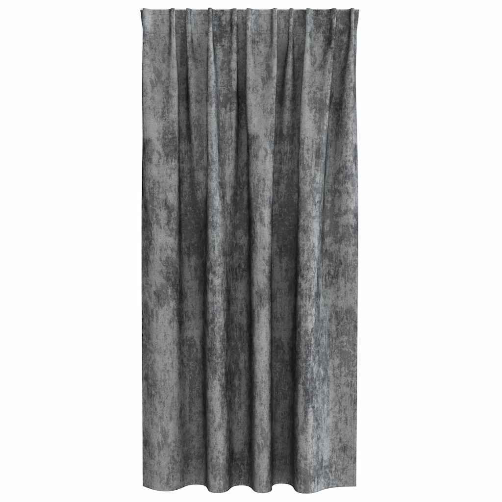 Samtvorhänge 2 stk. Grau 175 x 140 cm Samt