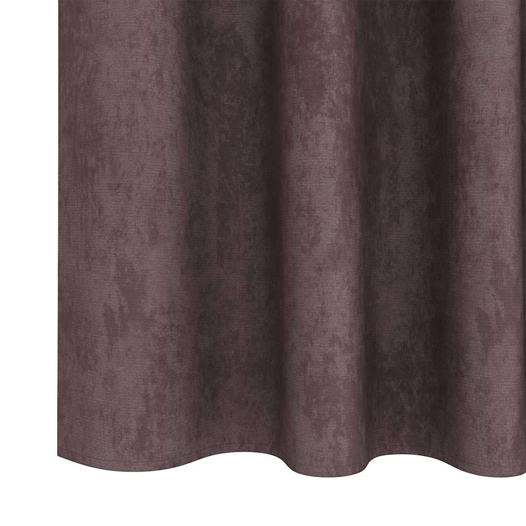 Samtvorhänge 2 stk. Braun 260 x 140 cm Samt