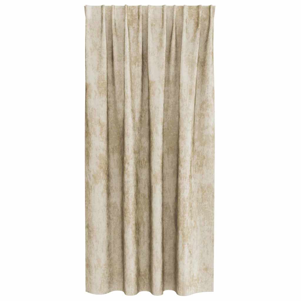 Samtvorhänge 2 stk. Creme 175 x 140 cm Samt