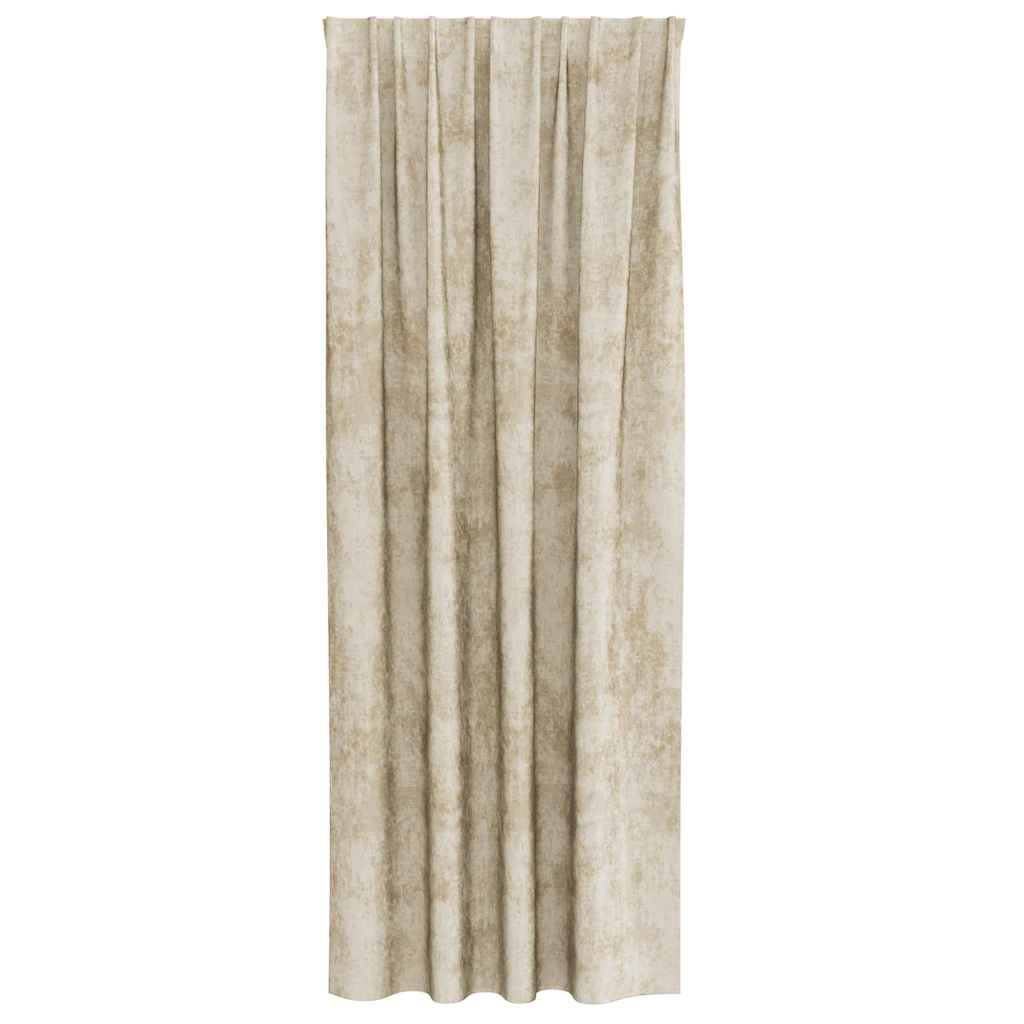 Samtvorhänge 2 stk. Creme 245 x 140 cm Samt