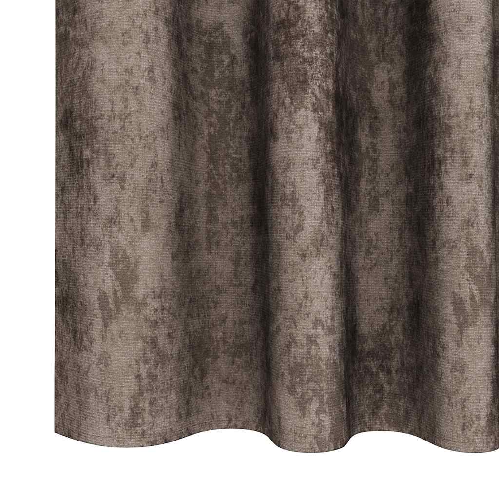 Samtvorhänge 2 stk. Cappuccino 225 x 140 cm Samt