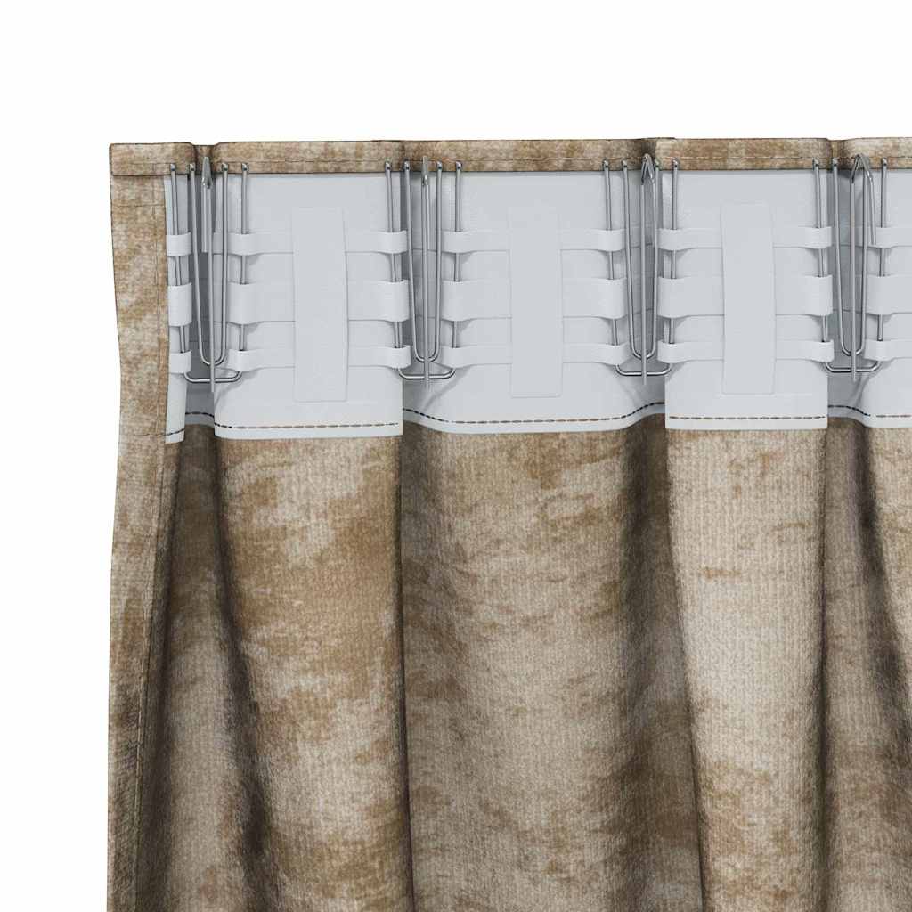 Samtvorhänge 2 stk. Champagner 140 x 140 cm Samt