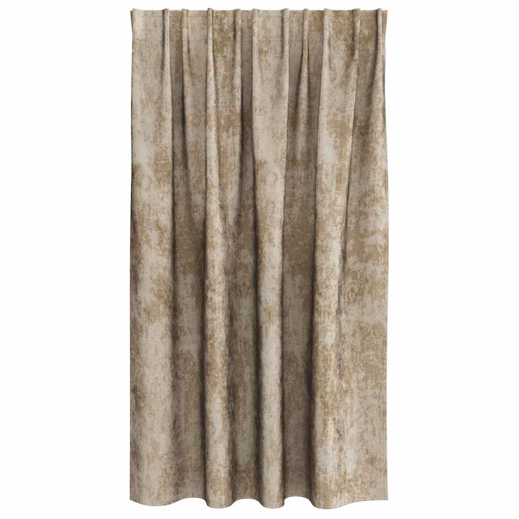 Samtvorhänge 2 stk. Champagner 140 x 140 cm Samt
