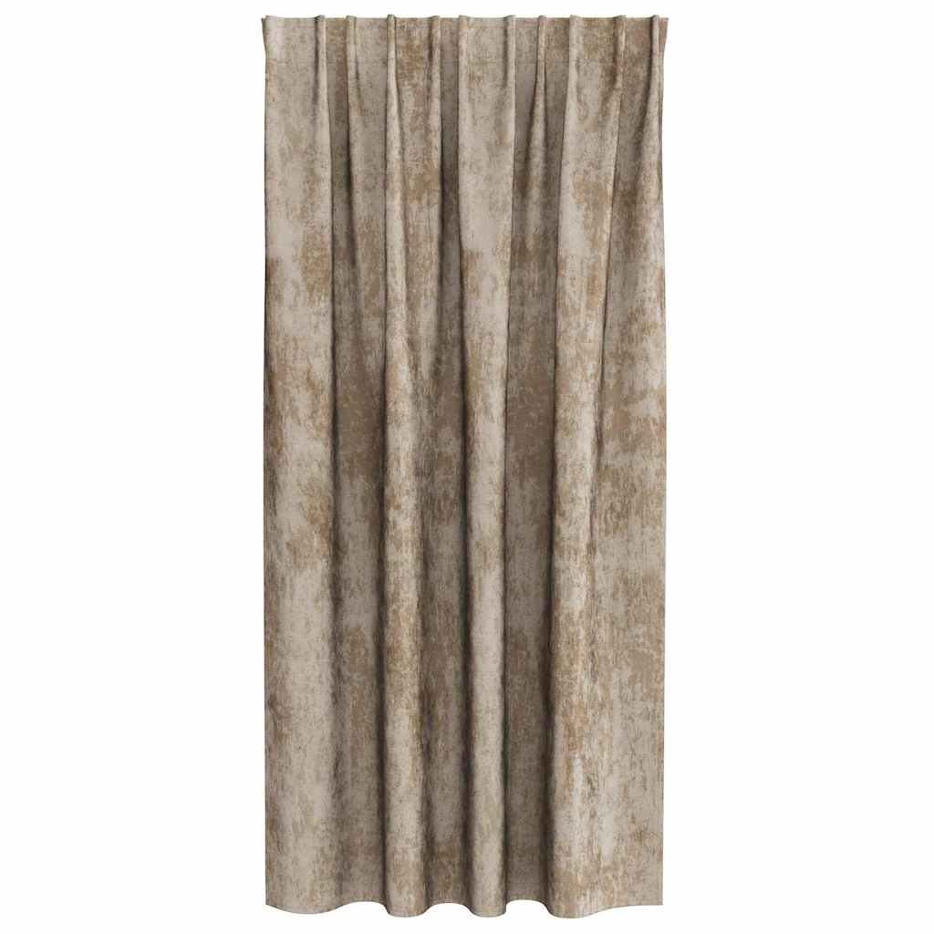 Samtvorhänge 2 stk. Champagner 175 x 140 cm Samt