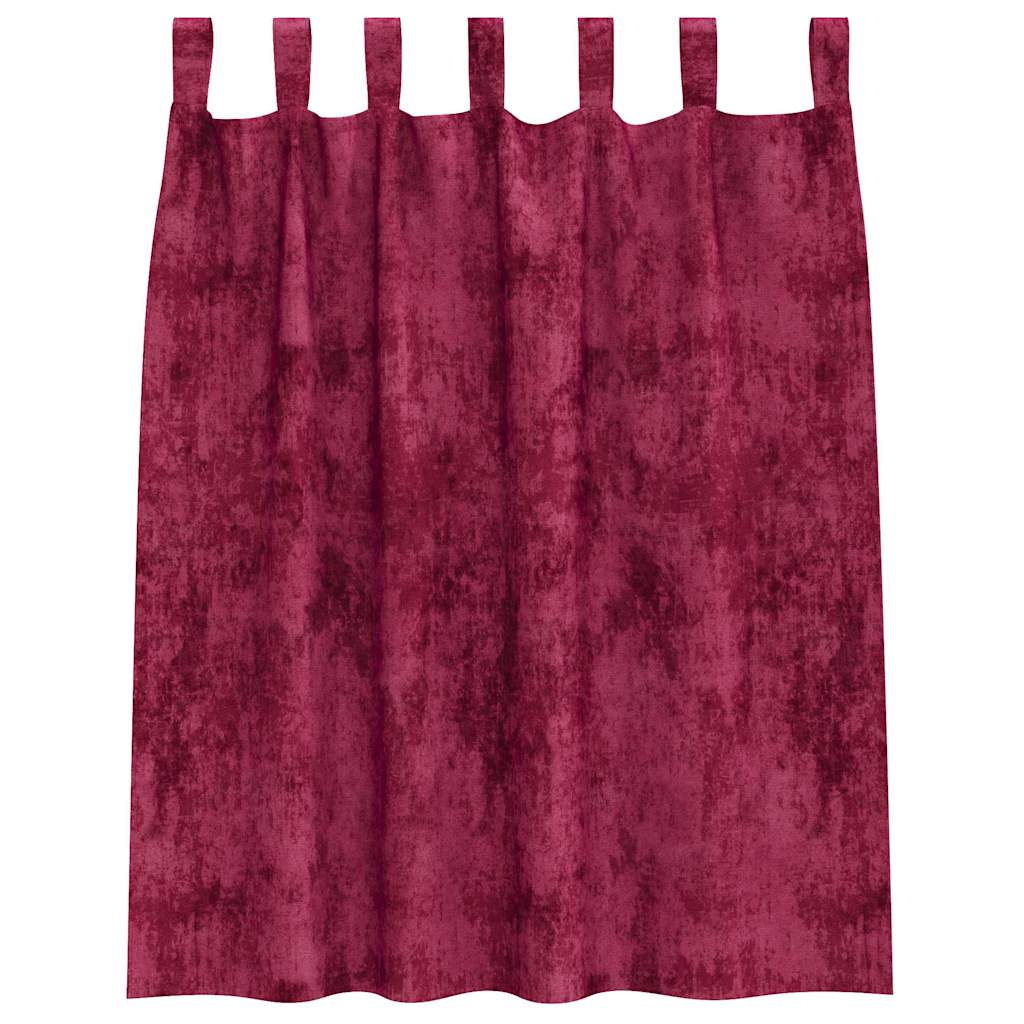 Samtvorhänge 2 stk. Weinrot 140 x 140 cm Samt