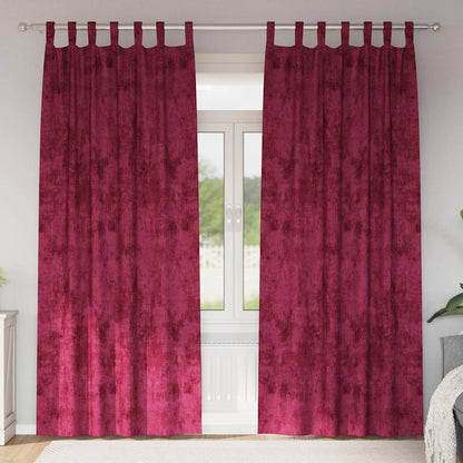 Samtvorhänge 2 stk. Weinrot 225 x 140 cm Samt