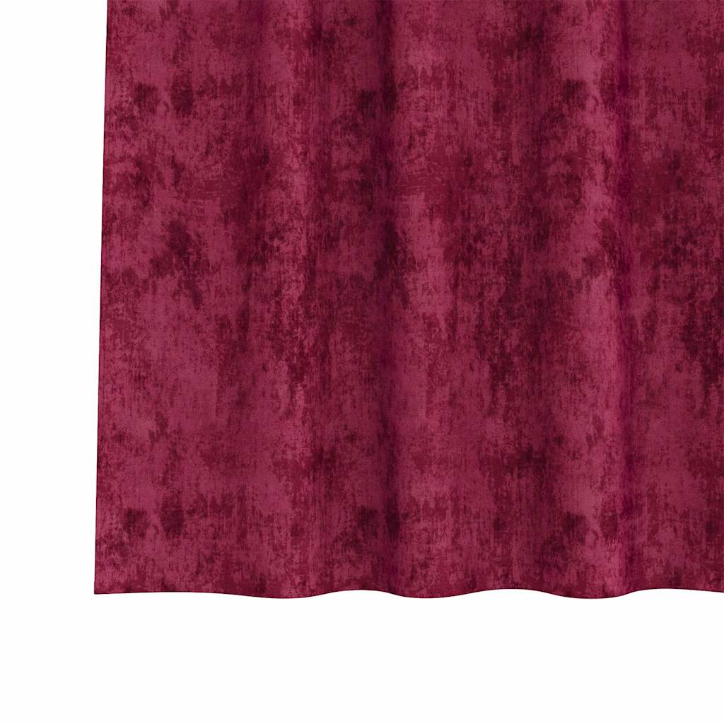 Samtvorhänge 2 stk. Weinrot 245 x 140 cm Samt
