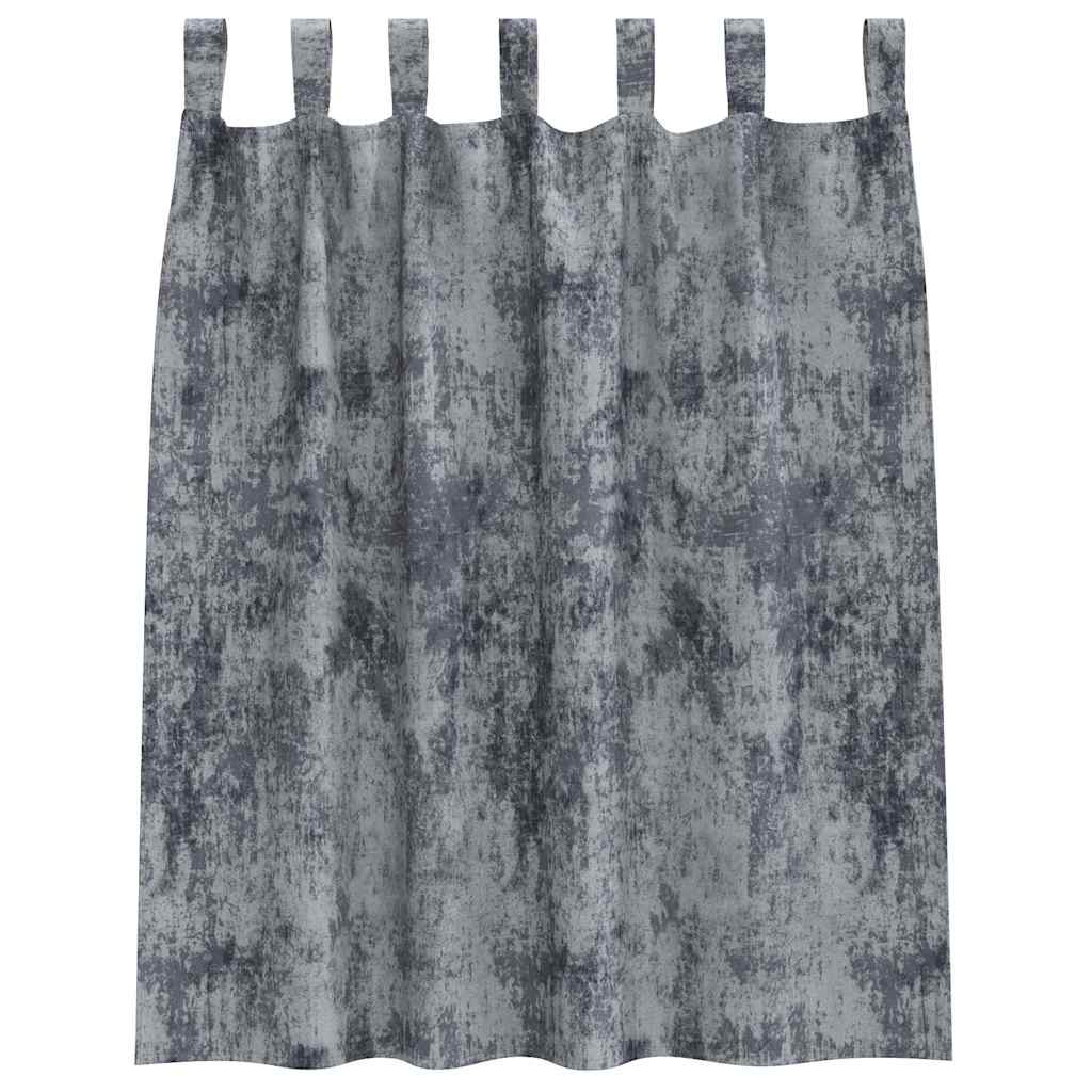 Samtvorhänge 2 stk. Silber Grau 140 x 140 cm Samt