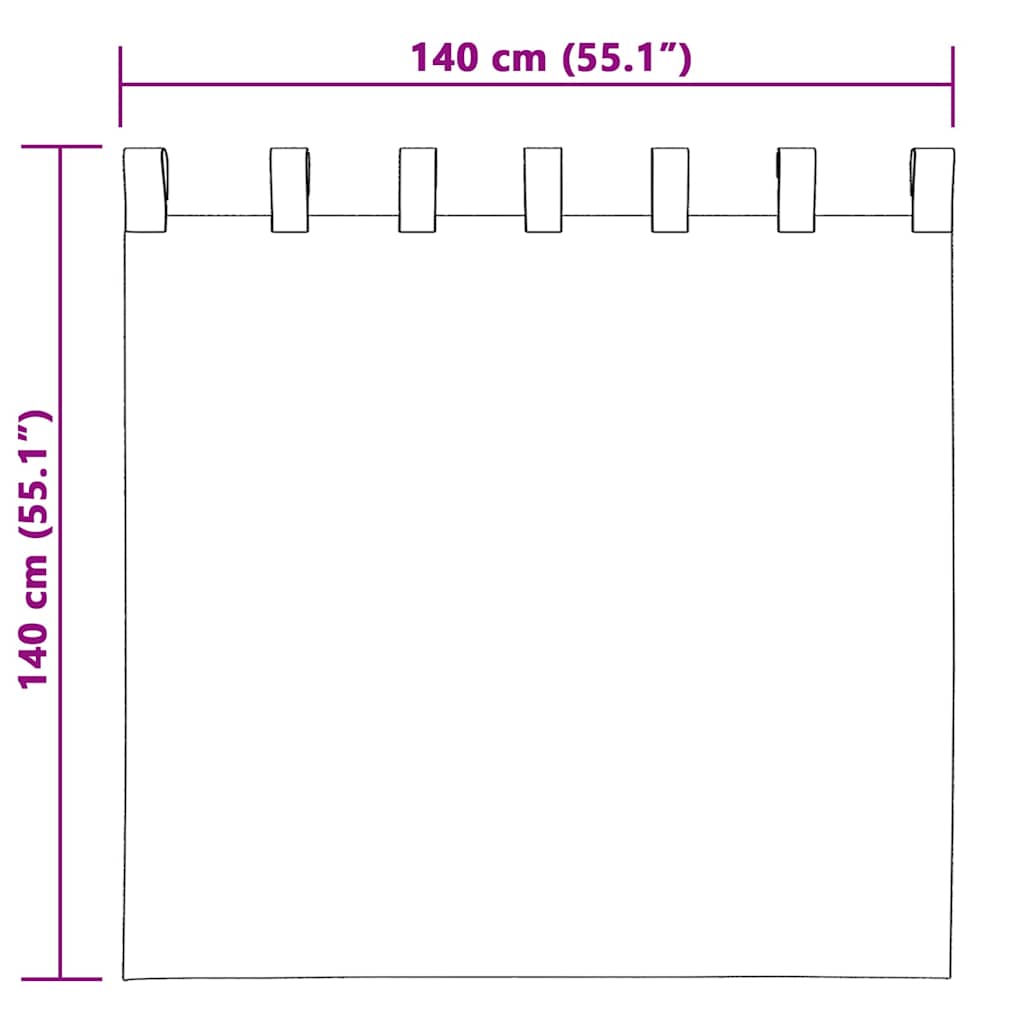 Samtvorhänge 2 stk. Silber Grau 140 x 140 cm Samt