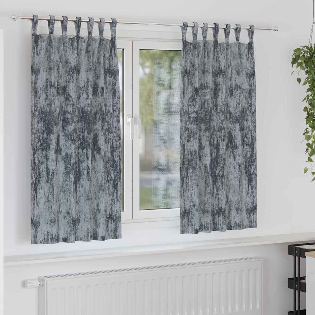 Samtvorhänge 2 stk. Silber Grau 175 x 140 cm Samt