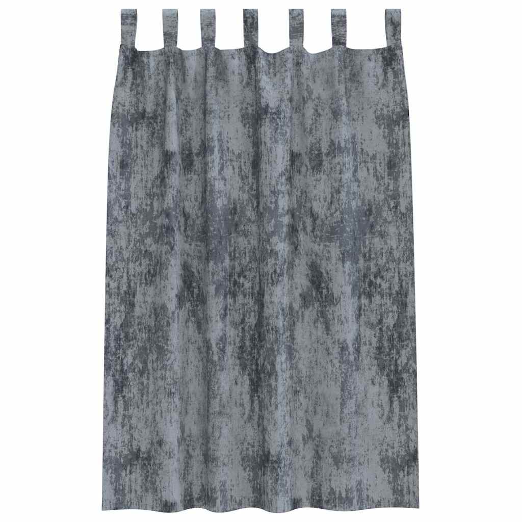 Samtvorhänge 2 stk. Silber Grau 175 x 140 cm Samt